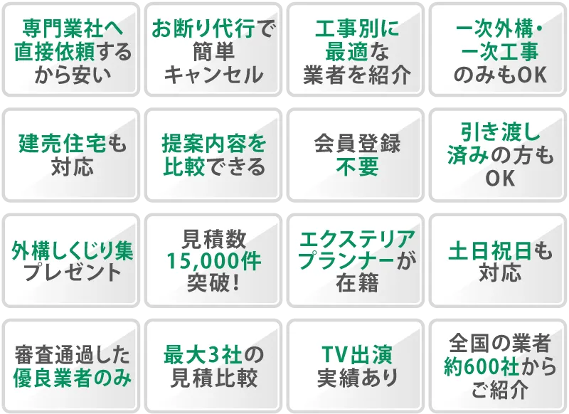 外構・エクステリアパートナーズの特徴