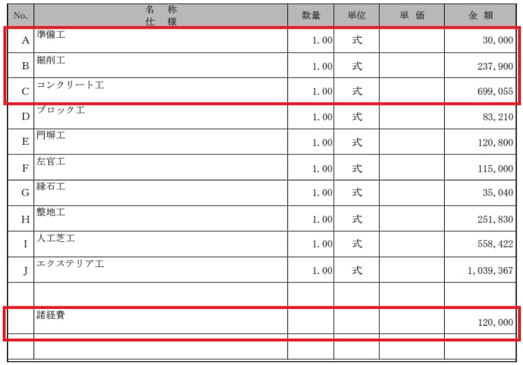 駐車場4台分の場合(新築外構)