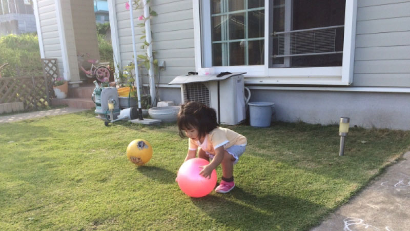 幼児やペットが元気に遊べる庭レイアウト