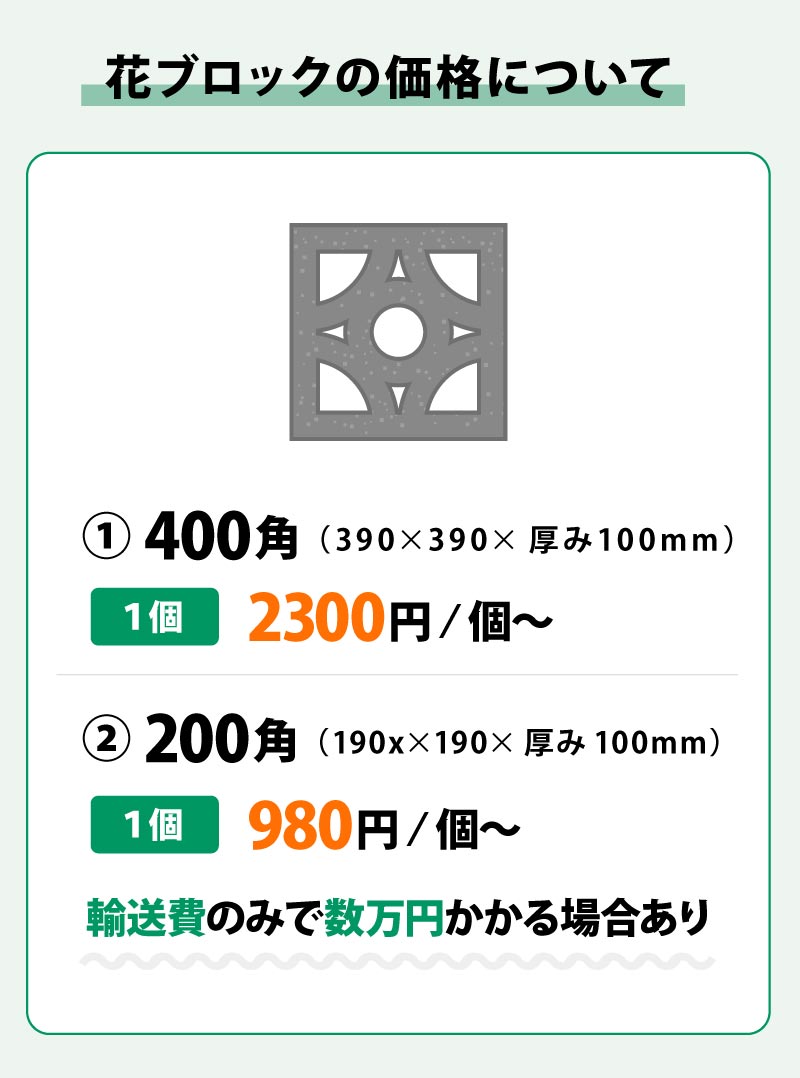 花ブロックの比較
