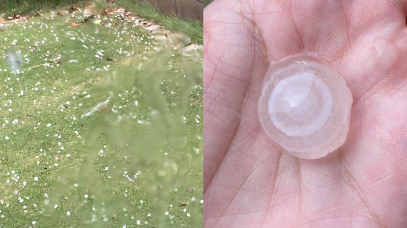 当時に降った雹