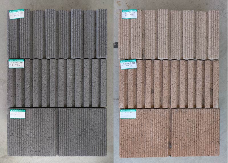 エスビックの定番化粧ブロック3つの違いまとめ 比較画像