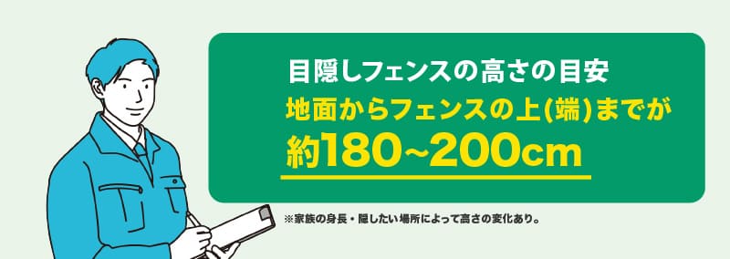 外構フェンスの高さの目安
