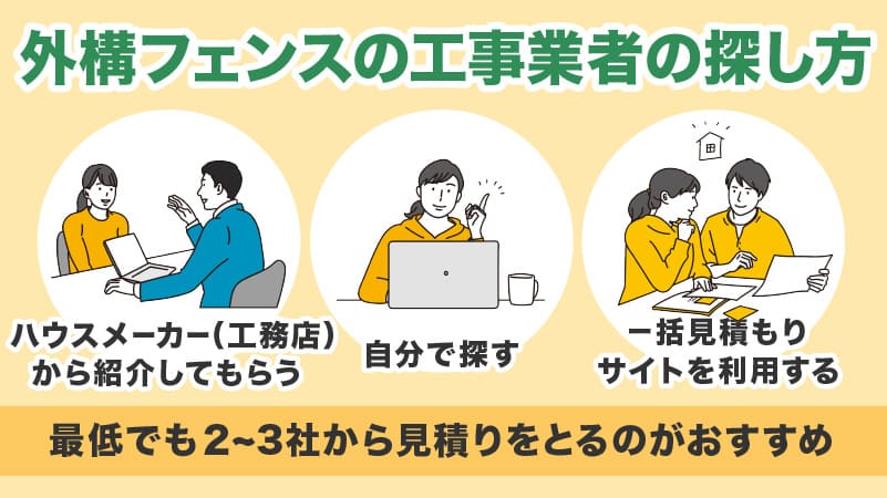 外構フェンスの工事業者の探し方